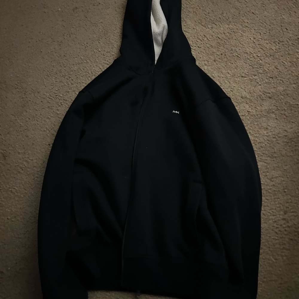 Michael Kors Black Zip-Up Sweater